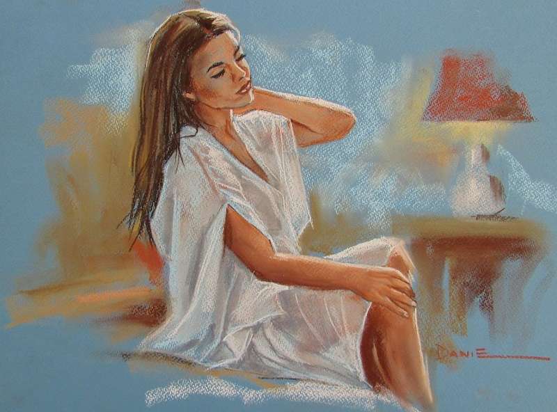 Peaceful 2, pastel artwork by Danie Cronje, unframed